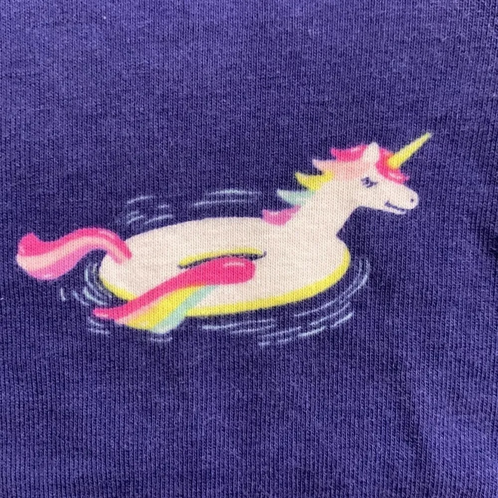 Gap short sleeve sleep shirt size 12 cotton unicorn